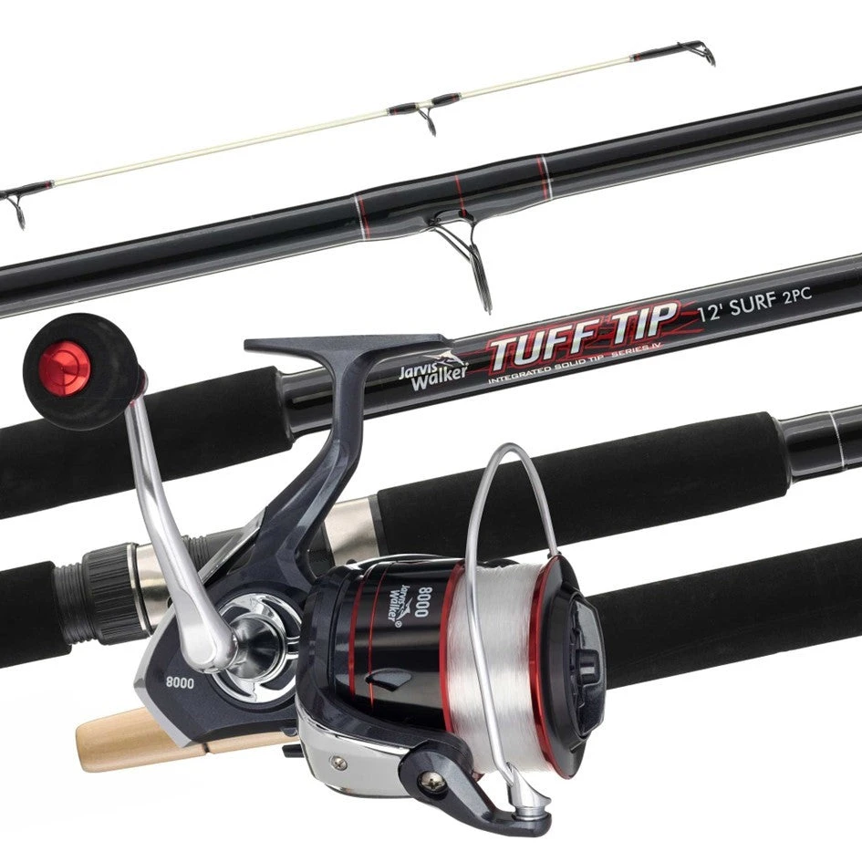 JARVIS WALKER TUFF TIP 12' 6-10KG SURF ROD AND POWERGRAPH 8000 REEL COMBO 1 JARVIS WALKER TUFF TIP 12' 6-10KG SURF ROD AND POWERGRAPH 8000 REEL COMBO