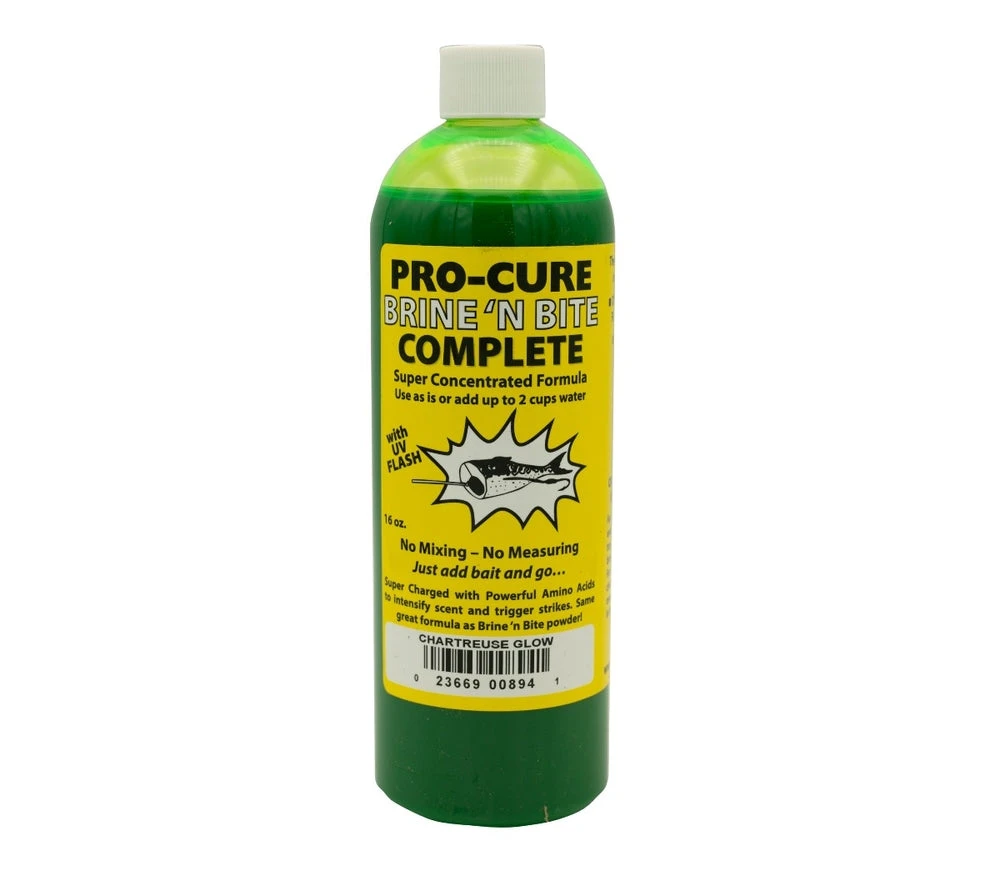 Pro-Cure Brine N Bite Bait Complete Super Concentrated Enhancement Liquid Fluid Formula