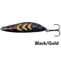 Black Magic Rattle Snack Spoon Lure -Sports Fishing RattleSnake Blackgold Feb2020 WEB e1602453907733