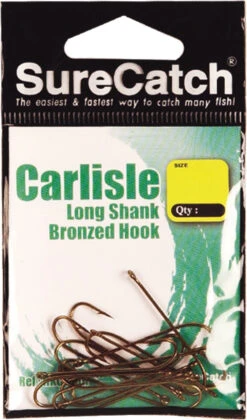 Sure Catch Bronzed Carlisle Bloodworm Long Shank Hook