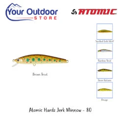 Sports Fishing -Sports Fishing atomic hardz jerk minnow 80 hero browntrout