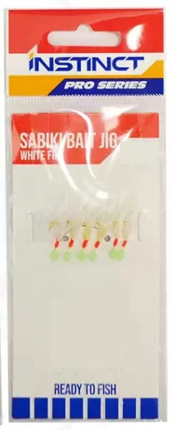 Instinct Pro Sabiki Live Bait Jig Rig -Sports Fishing sabiki bait jig packet product image 76008WhiteFry