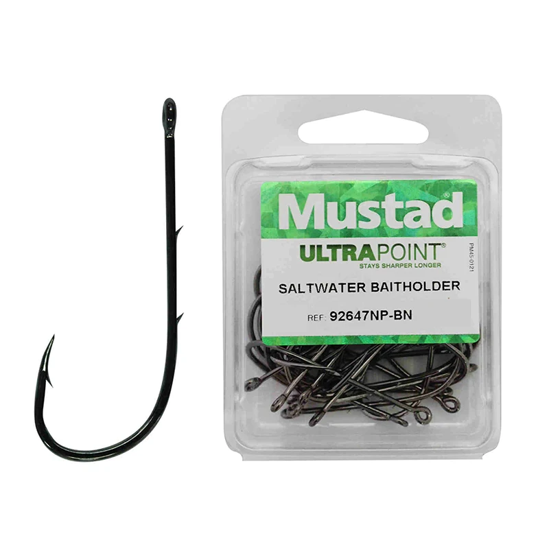 Mustad Long Baitholder Hook Bulk Value Box Pack H92647NP-BN 1 Mustad Long Baitholder Hook Bulk Value Box Pack H92647NP-BN