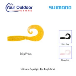 Shimano Squidgies Bio Tough Grub -Sports Fishing shimano squidgies bio tough grub JellyPrawn
